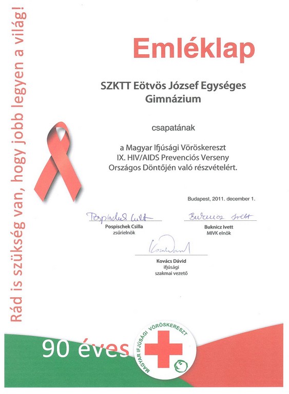10.helyezes emleklap